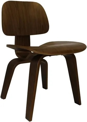 Poltrona Lounge Chair Nogueira Wood 69cm em Madeira