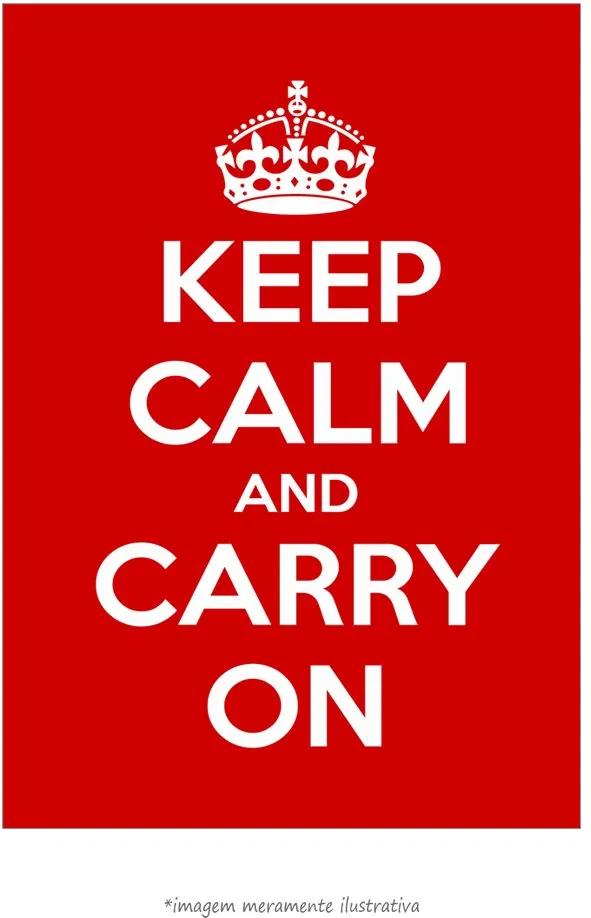 Poster Keep Calm And Carry On - Red (20x30cm, Apenas Impressão)