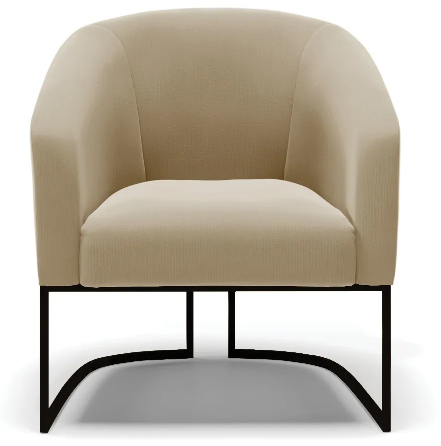 Poltrona Decorativa Industrial Preto Kit 2 Stella Suede Marrom Rato D03 - D'Rossi