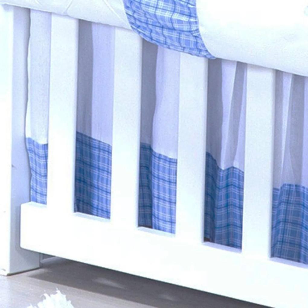 Saia De Berço Padroeira Baby Príncipe - Azul Bebê