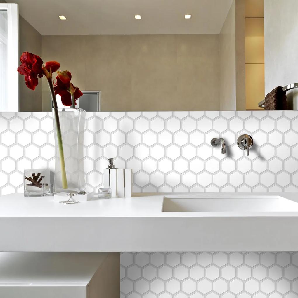 Papel de Parede Lavável Hexagonal Para Cozinha e Banheiro