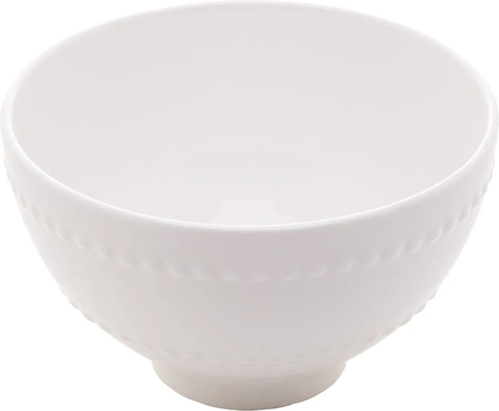 Bowl Lyor de porcelana New Bone Pearl 11,5x7cm Branco