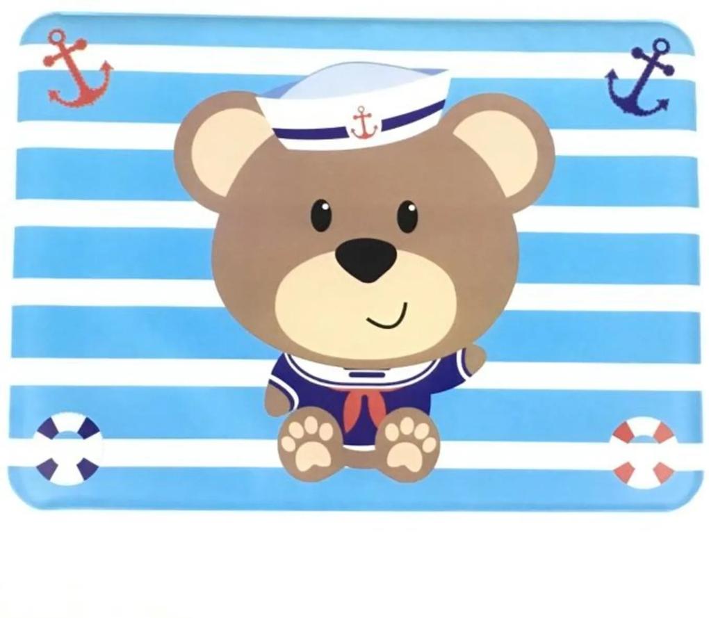 Jogo Americano Infantil Impermeável Azul - Urso Marinheiro - Unik Toys