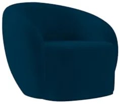 Poltrona para Sala de Estar Orgânica Kit com 2 Garbin Z08 Veludo Azul