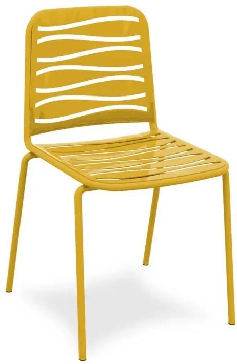 Cadeira Drop Chapa Onda Amarela