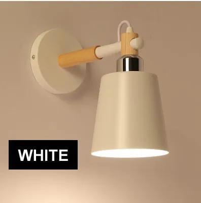 Arandela Luminária moderna parede, cor preto, branco e cinza, ferro, pintado, iluminação interior. - Branco - China | Sem lâmpada