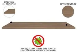 Tampo para Balcão 120cm Duna P09 Carvalho - Mpozenato