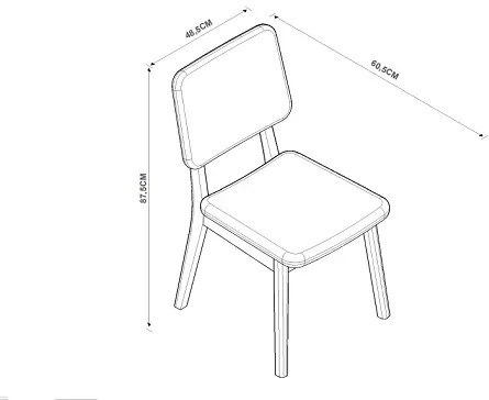 Kit Com 2 Cadeiras De Jantar Detroit Nature/Preto – Tebarrot Móveis