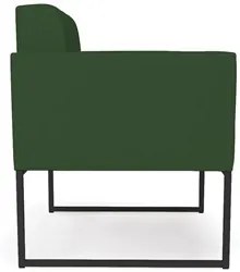 Poltrona Decorativa Base Industrial Preto Ana Veludo Luxo Verde - Ibiz