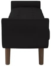Puff Recamier Calçadeira 160cm Base Madeira Neville Z37 Sintético Pret