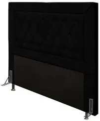 Cabeceira Cama Box Casal Queen 160cm D10 Turmalina Corano Preto - Mpoz