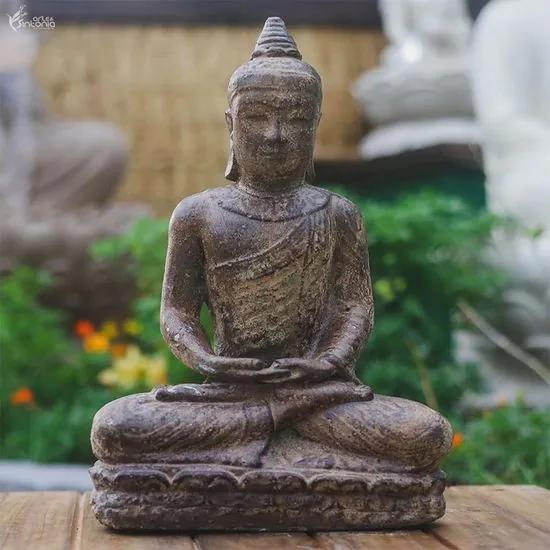 Estátua Buda em Cimento 30cm | Bali