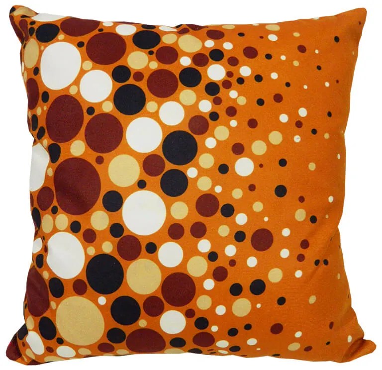 Capa de Almofada Olimpya em Suede Tons Laranja com Vinho - AOY-0119 - 45x45cm