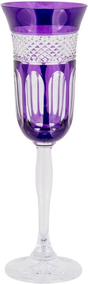 Taça de Cristal Lodz para Champanhe II de 150 ml - Purple