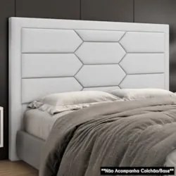 Cabeceira Cama Box Casal King 195cm Texas Z37 Linho Cinza Claro - Mpoz