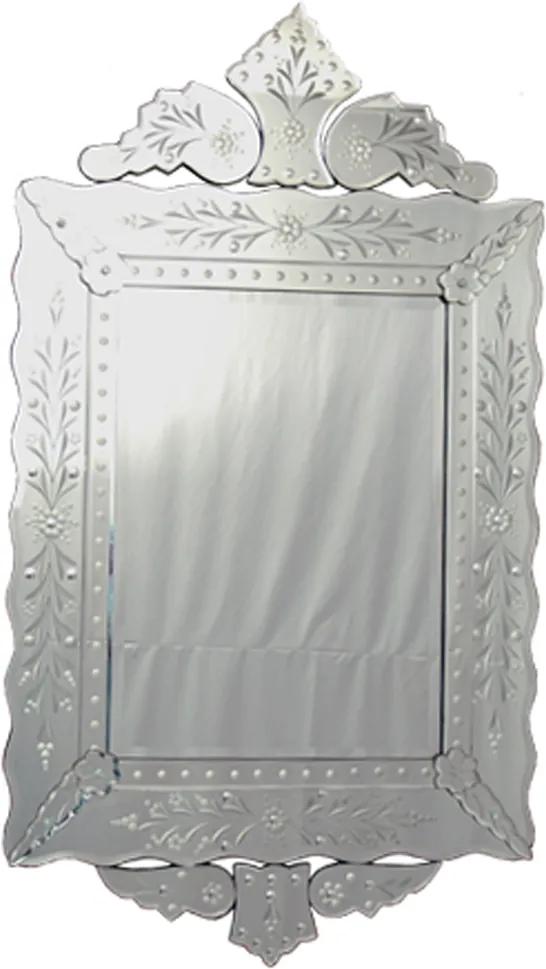 Espelho Veneziano Clássico Luis XV Bisotado Louzada - 121x67cm