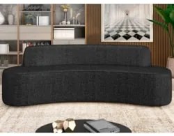 Sofá 5 Lugares para Sala de Estar Living 280cm Koane D06 Linho Preto -