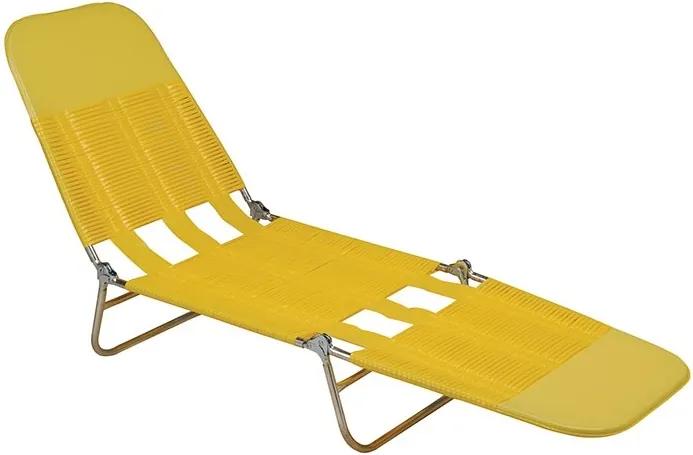 Espreguiçadeira PVC Amarela - Mor Verão