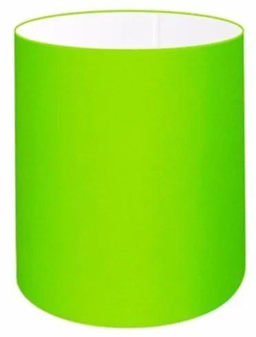 Cúpula abajur e luminária cilíndrica vivare cp-8001 Ø13x15cm - bocal europeu - Verde-Limão