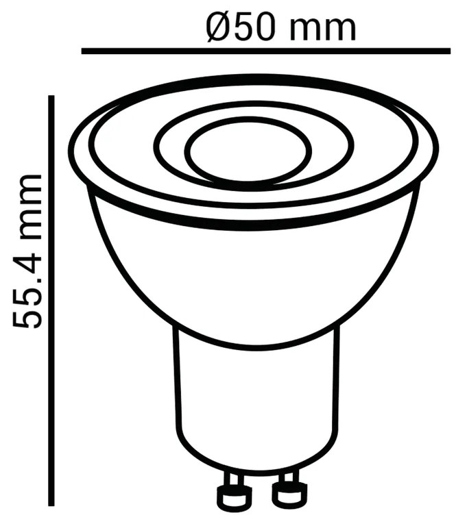 Lâmpada Mr16 Dicroica Gu10 4,8W 210Lm 4000K 36° Bivolt | Opus Lp 37134
