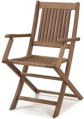 Cadeira Dobravel Primavera Com Bracos Stain Castanho - 34806 Sun House