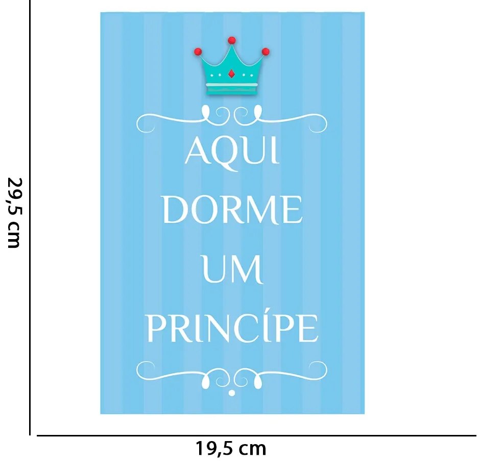 QUADRO PLACA DECORATIVA INFANTIL PRINCIP