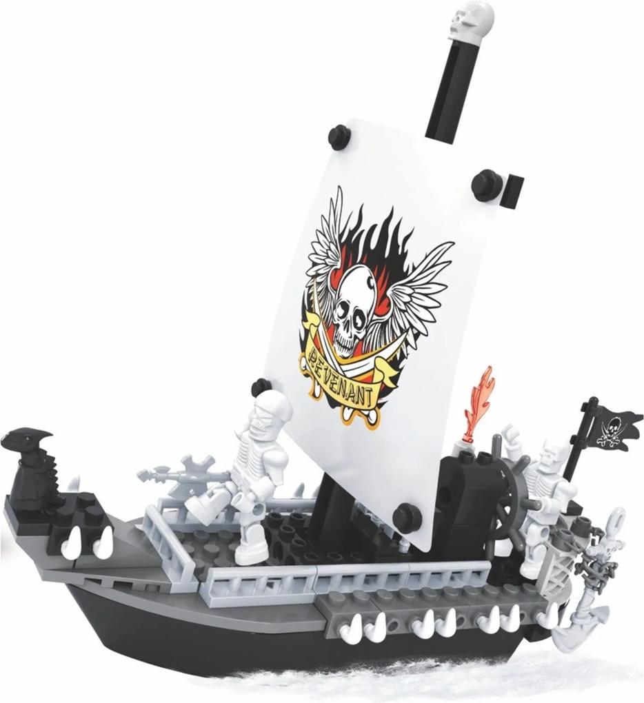 Blocos de Montar Xalingo Piratas Navio - 129 peças - Colorido - 5109 - Preto