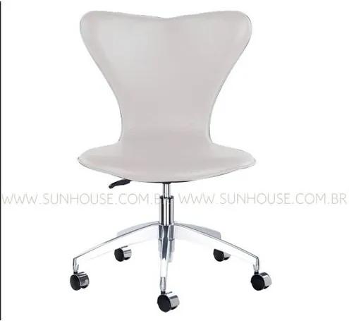 Cadeira Jacobsen Alumino Polido Branco - 12408 Sun House