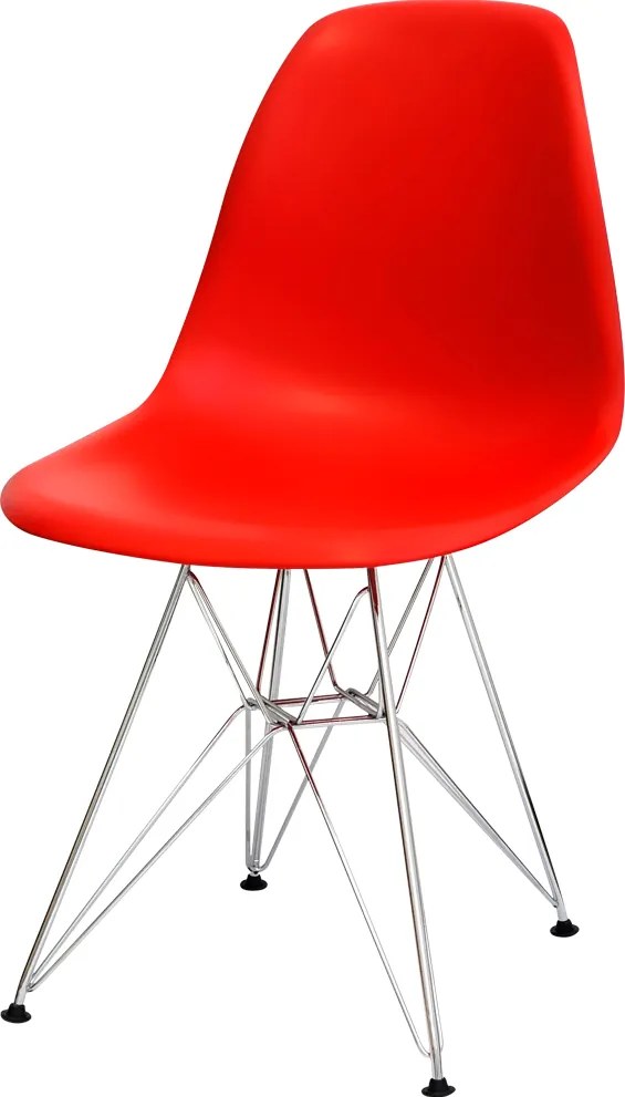 Cadeira DKR Polipropileno e Base de Metal Pian – Vermelha