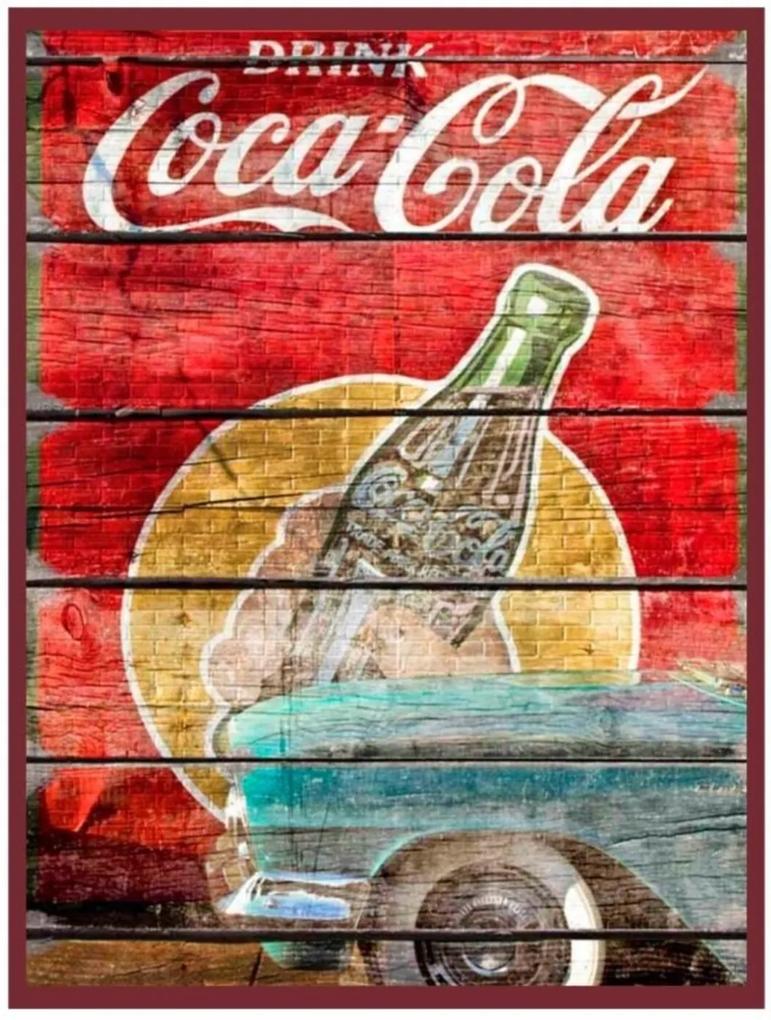 Placa Decorativa em MDF Propaganda Vintage Coca Cola Madeira 20x30 Único