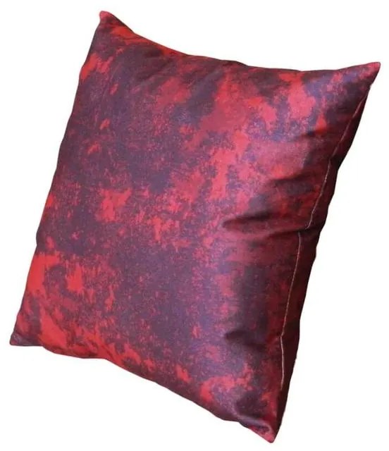 Capa de Almofada Ritz em Suede Tons Vermelho Marmorizado - ART-0111 - 45x45cm