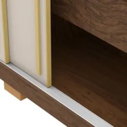 Guarda Roupa Casal 200cm 3 Portas Duke Flex Imbuia/Fendi V02 - Mpozena