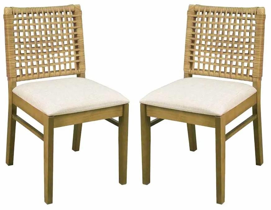 Conjunto 02 Cadeiras de Jantar Antilly - Wood Prime AM 20010