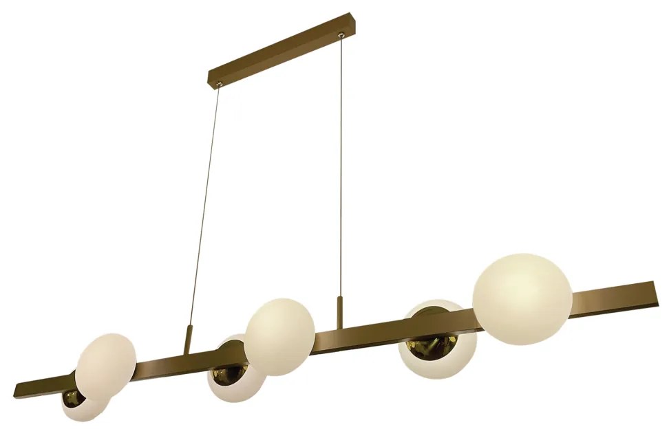 Pendente Aivi 14X10X100Cm Led 30W - Usina 19750/6 Led (CB-V - Cobre Escovado Verniz, 3000k, 110v)