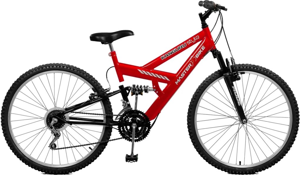 Bicicleta Master Bike Aro 26 masculina Kanguru Style 21 marchas Vermelho