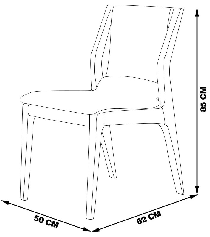 Kit 5 Cadeiras Decorativas Sala de Jantar Madeira Maciça Bruyne PU Sintético/Linho Marrom/Bege G13 - Gran Belo