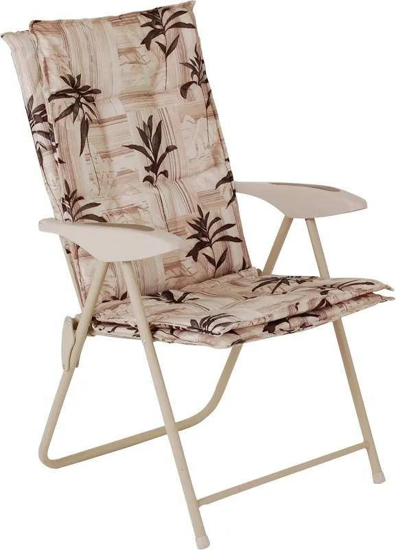 Cadeira Estofada Kairos Floral 9007 Mor