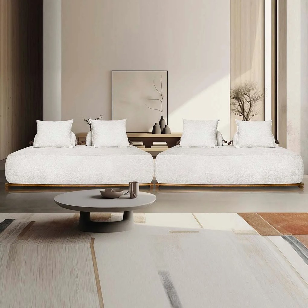 Kit 2 Sofás 2 Lugares Decoração Lazer Sala Ibiza SPZ 160cm Bouclé - ADJ Decor