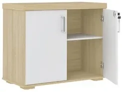 Conjunto Escritório Home Office 3 Peças Mesa em U Corp A06 Carvalho/Br