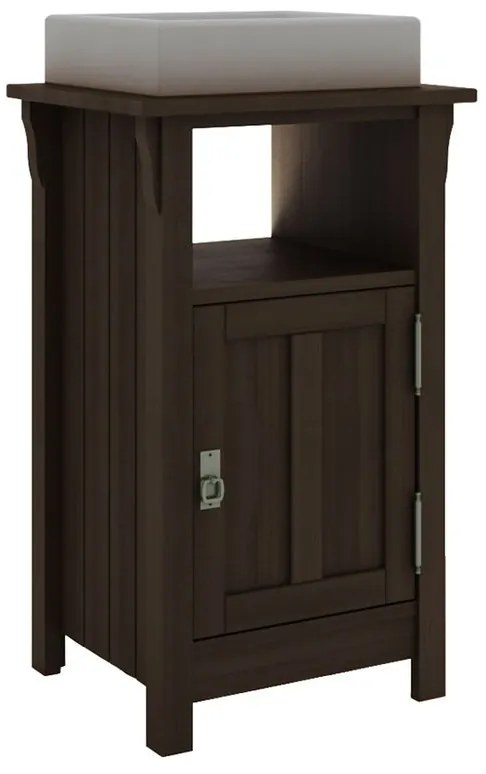 Balcão para Banheiro Mission com Porta e Nicho Nogueira - Wood Prime MR 34670