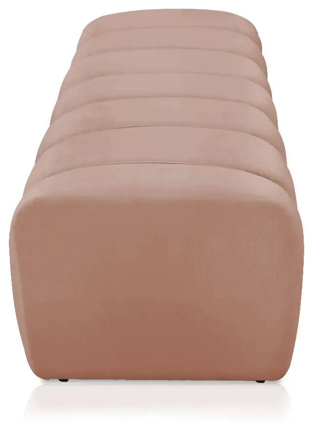 Calçadeira Olivia 90 cm Veludo Rosê - D'Rossi