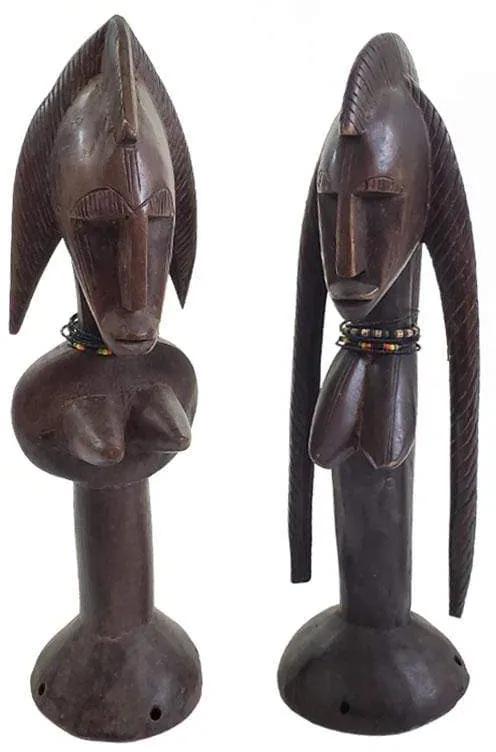 Esculturas Africanas Baules em Madeira