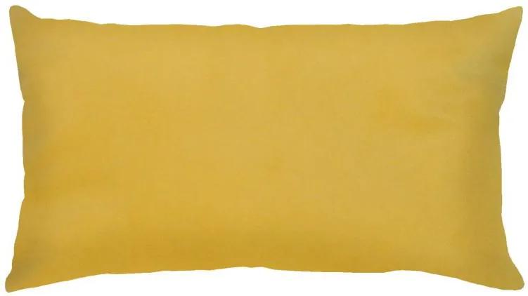 Capa de Almofada Retangular Lisa Amarela 60x30