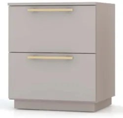 Mesa de Cabeceira 2 Gavetas 50cm Dubai Fendi - Vila Rica