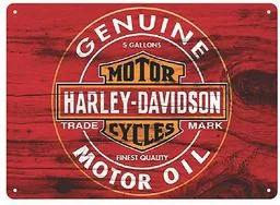 Placa Decorativa em MDF Moto Harley Davidson Genuine