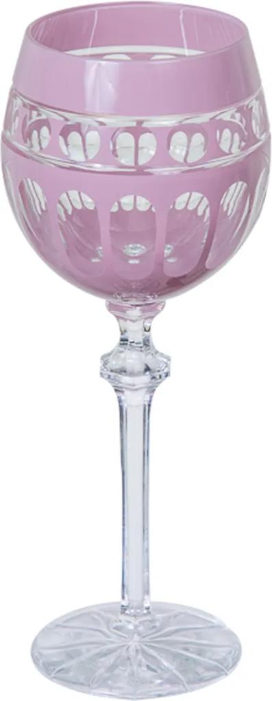 Taça de Cristal 480 ml Rosa Claro