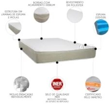 Colchão King One Face Revolution Tecnopedic 193X203x30cm - Castor