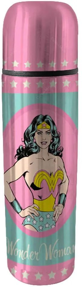 Garrafa Térmica DC Comics Wonder Woman Rosa em Aço Inox - Urban