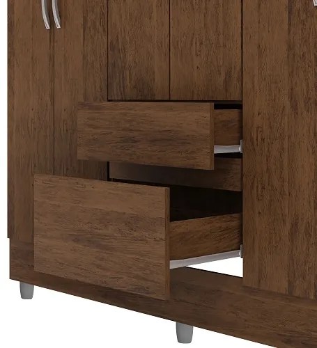 Guarda Roupa Ideal 6 Portas Plus Imbuia – Vila Rica Móveis