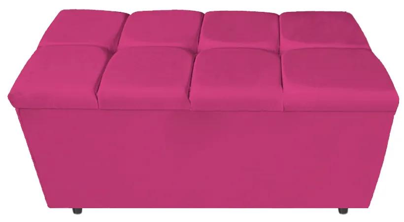 Calçadeira Estofada Manchester 90 cm Solteiro Suede Pink - ADJ Decor